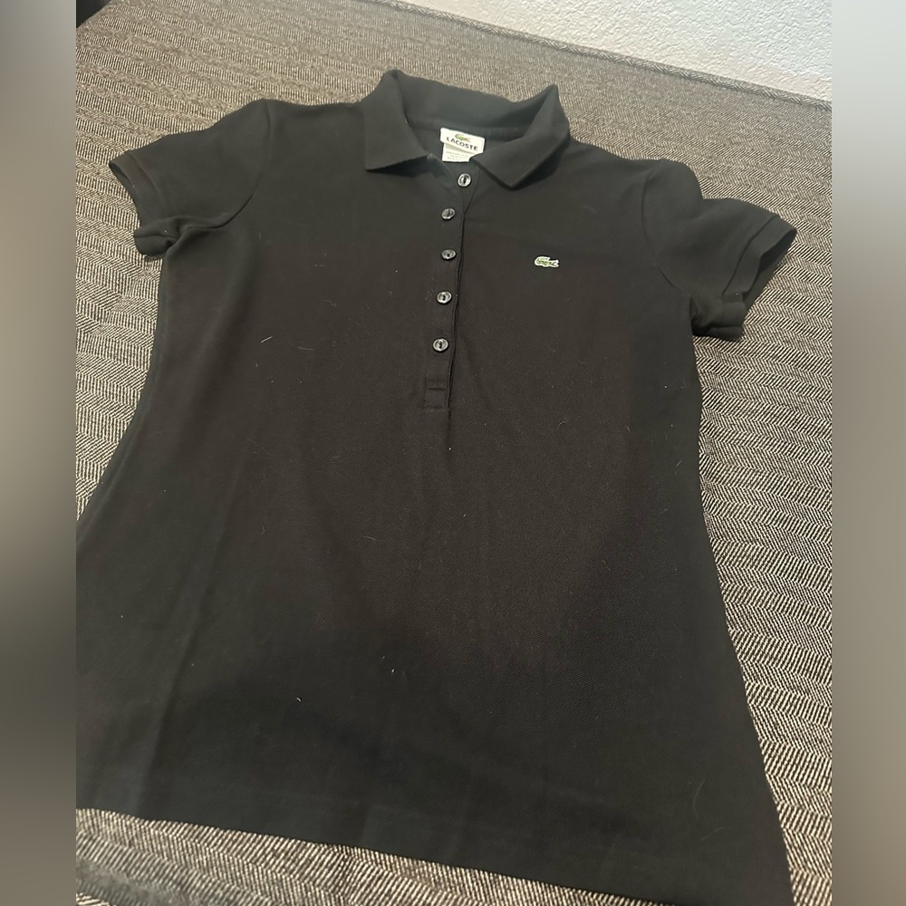 Lacoste black collared shirt